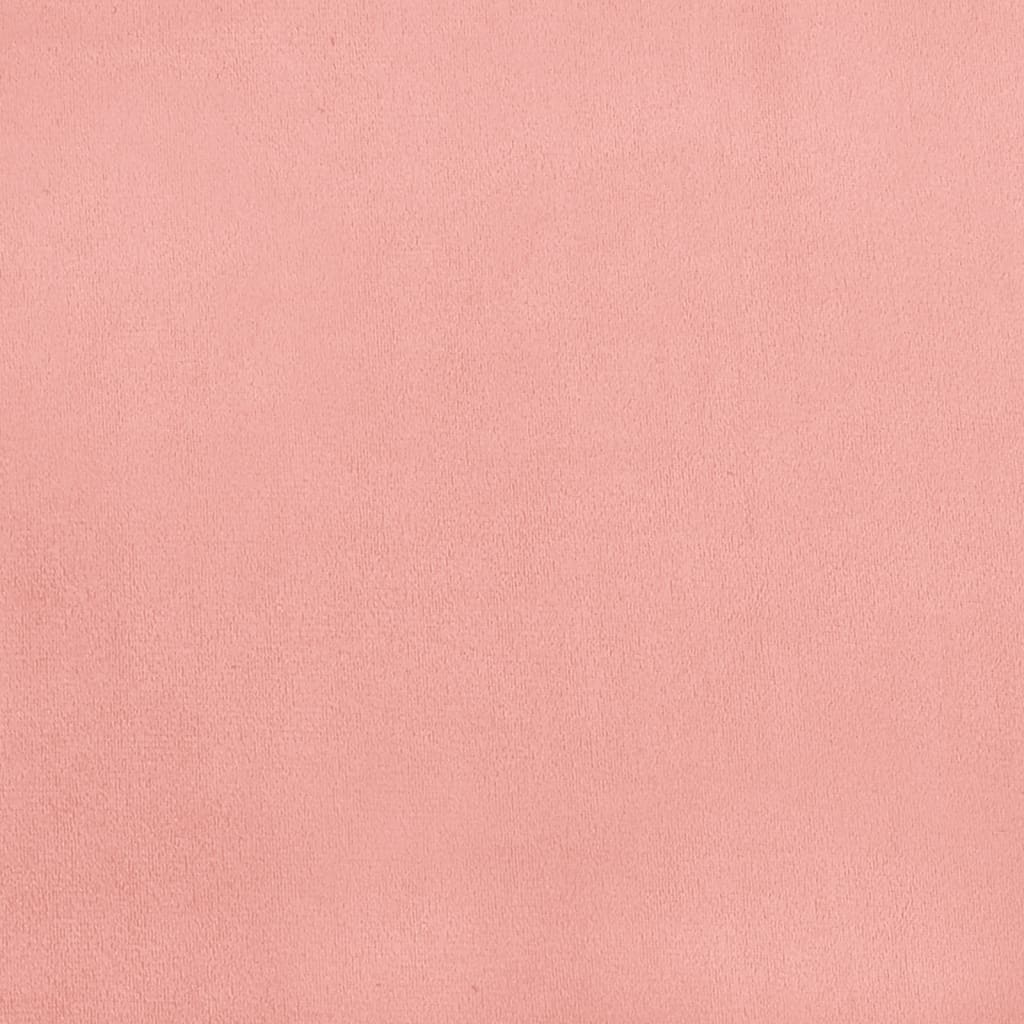 Colchão de molas ensacadas 120x190x20 cm veludo rosa
