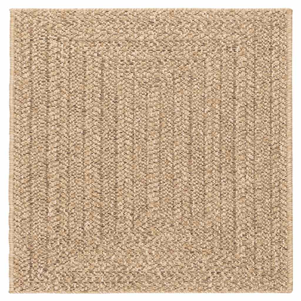 Tapete ZIZUR 120x120 cm aspeto de juta interior e exterior
