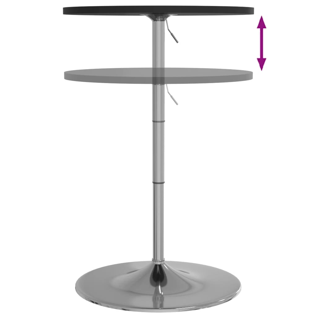 Mesa de bar 60x60x90 cm derivados de madeira/aço cromado preto