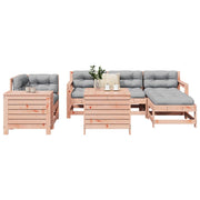 7 pcs conjunto sofás jardim madeira abeto-de-douglas