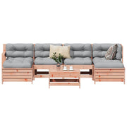 7 pcs conjunto sofás jardim madeira abeto-de-douglas