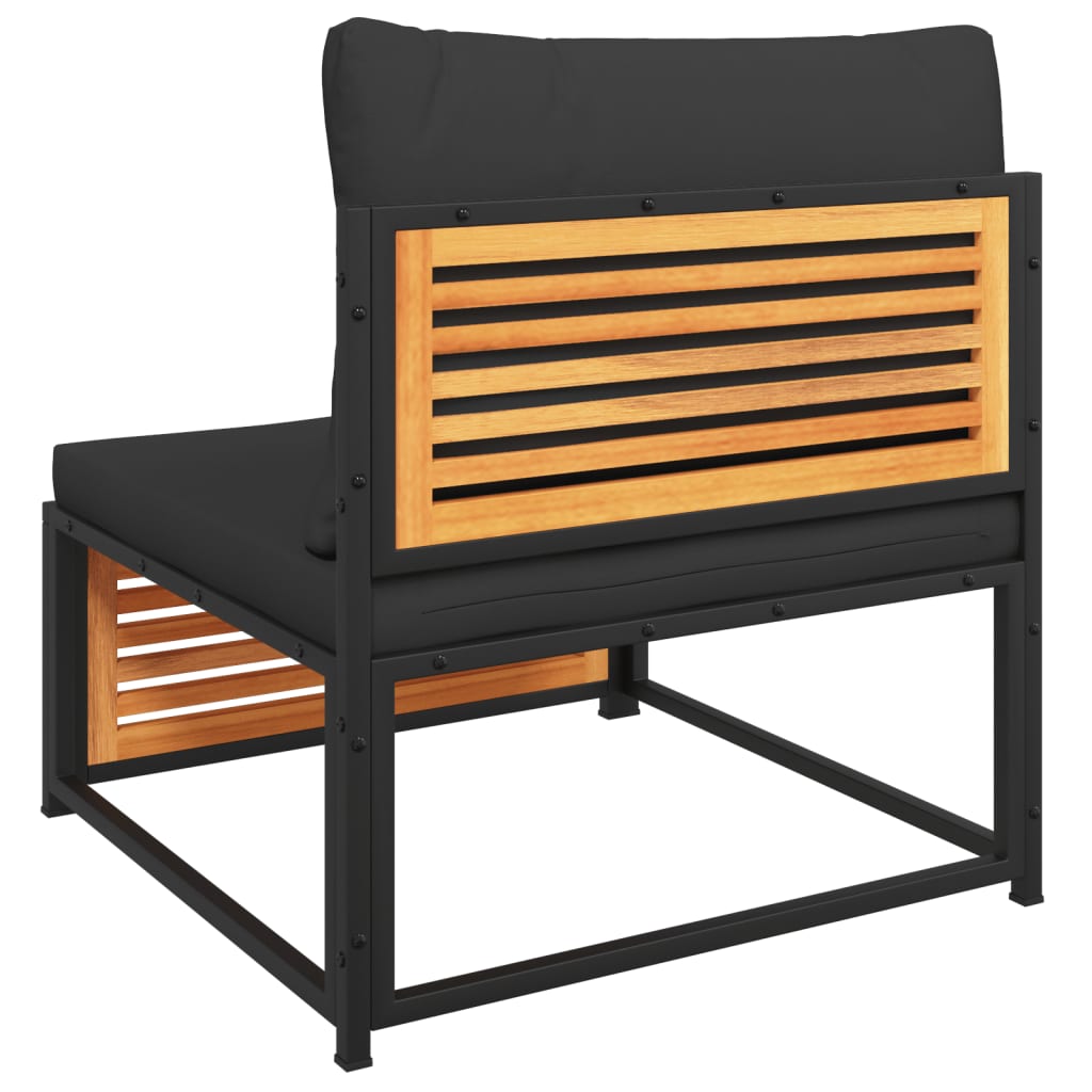 10 pcs conjunto de sofás de jardim com almofadões acácia maciça