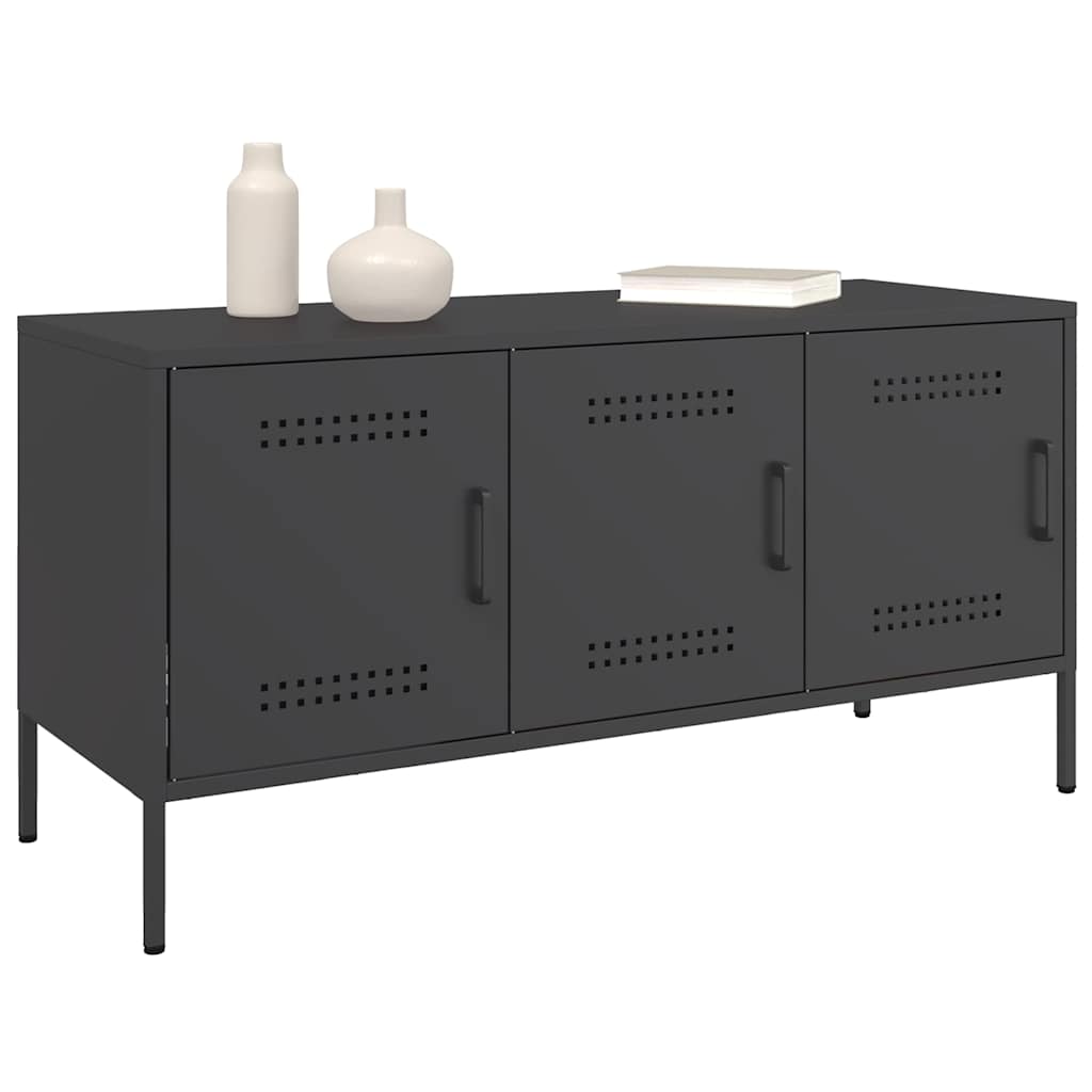 Móvel de TV 100,5x39x50,5 cm aço preto