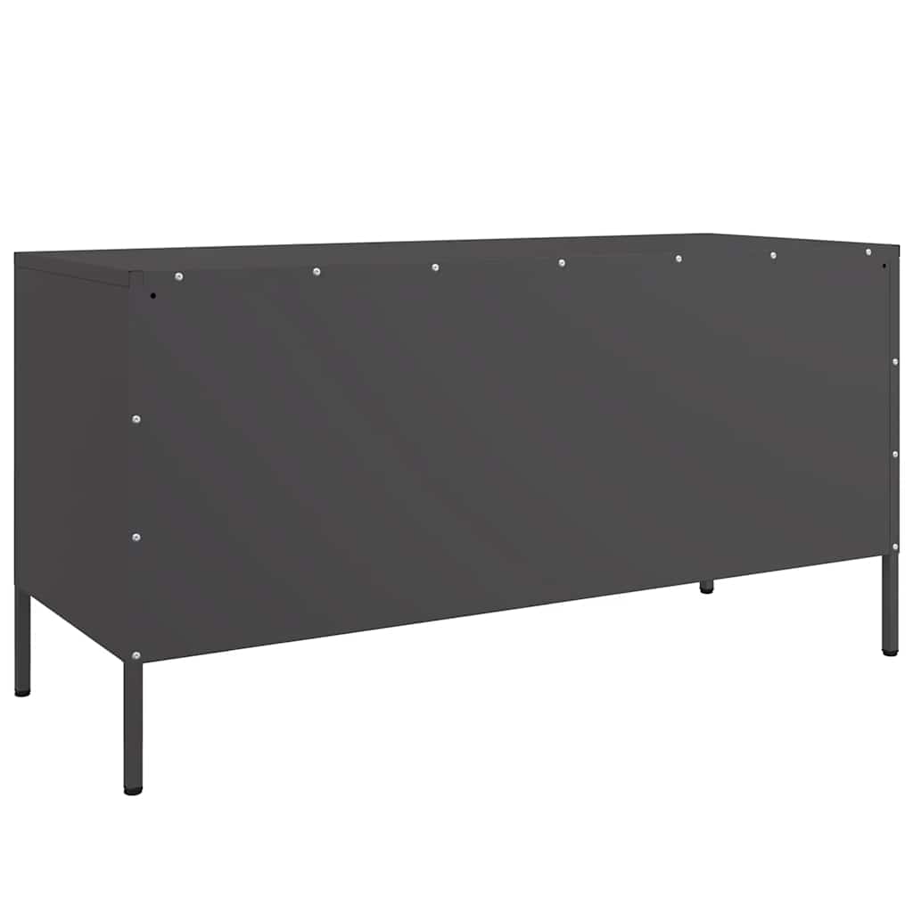 Móvel de TV 100,5x39x50,5 cm aço preto