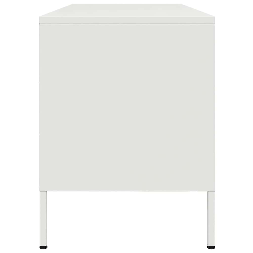 Móvel de TV 100,5x39x50,5 cm aço branco