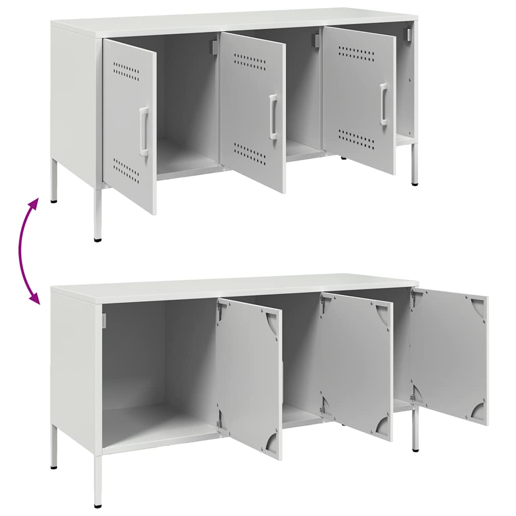 Móvel de TV 100,5x39x50,5 cm aço branco