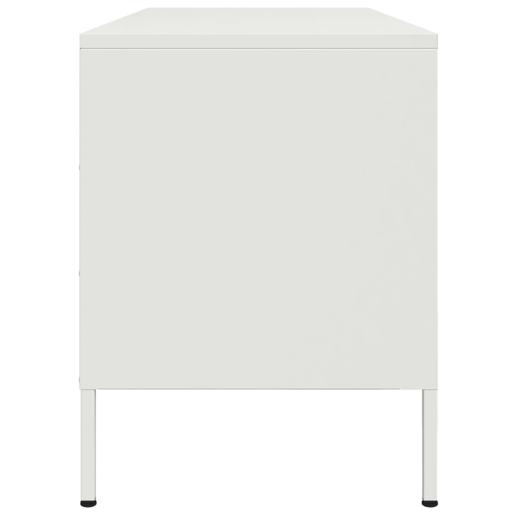Móvel de TV 100,5x39x50,5 cm aço branco