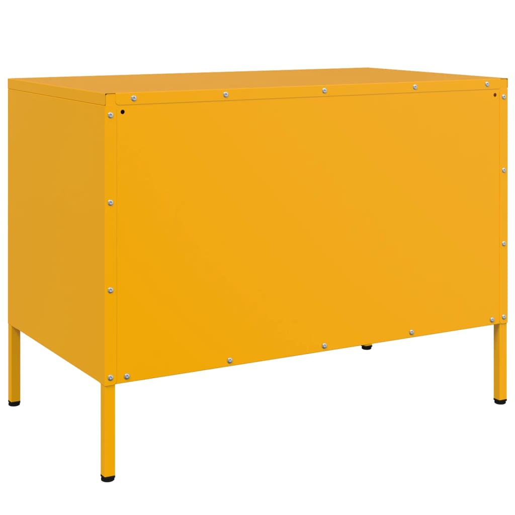 Móvel de TV 68x39x50,5 cm aço amarelo mostarda