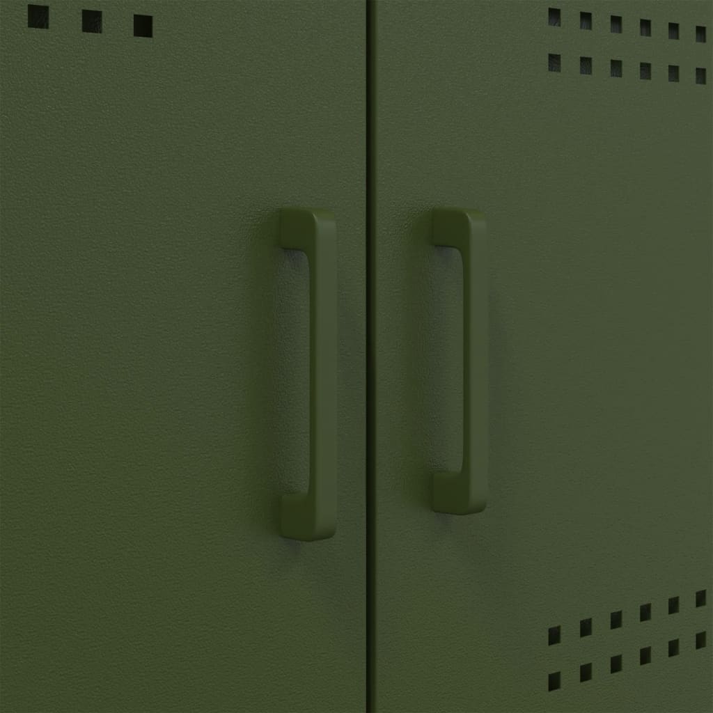 Móvel de TV 68x39x50,5 cm aço verde-azeitona