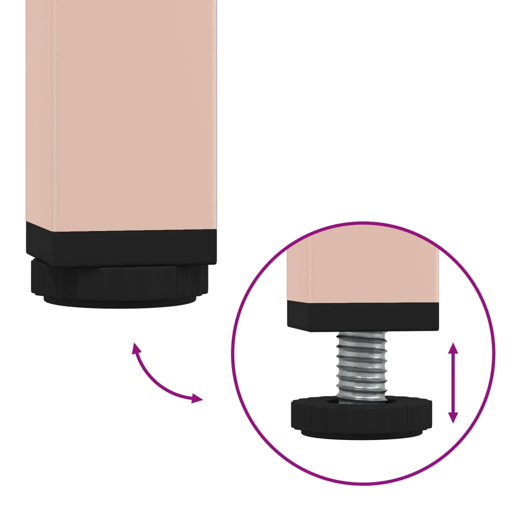 Aparador 36x39x79 cm aço rosa