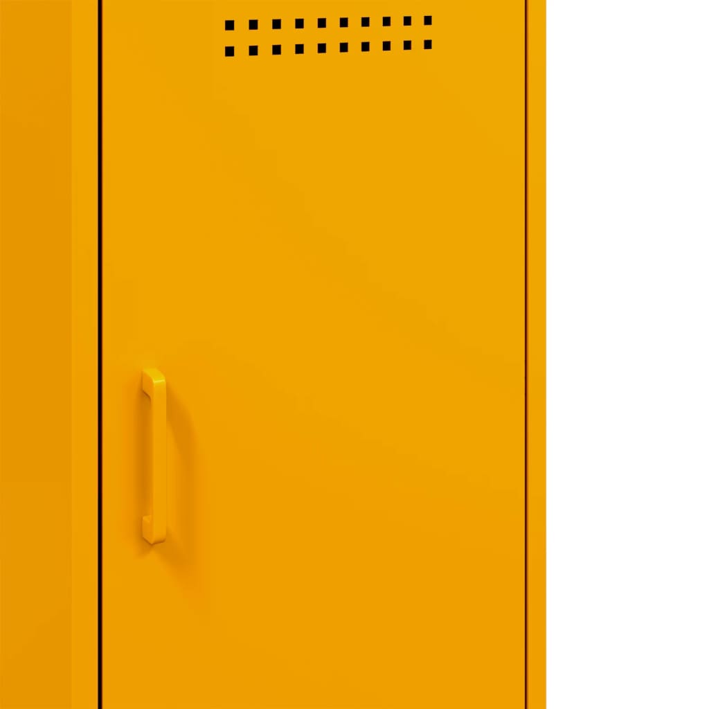 Aparador 36x39x79 cm aço amarelo mostarda