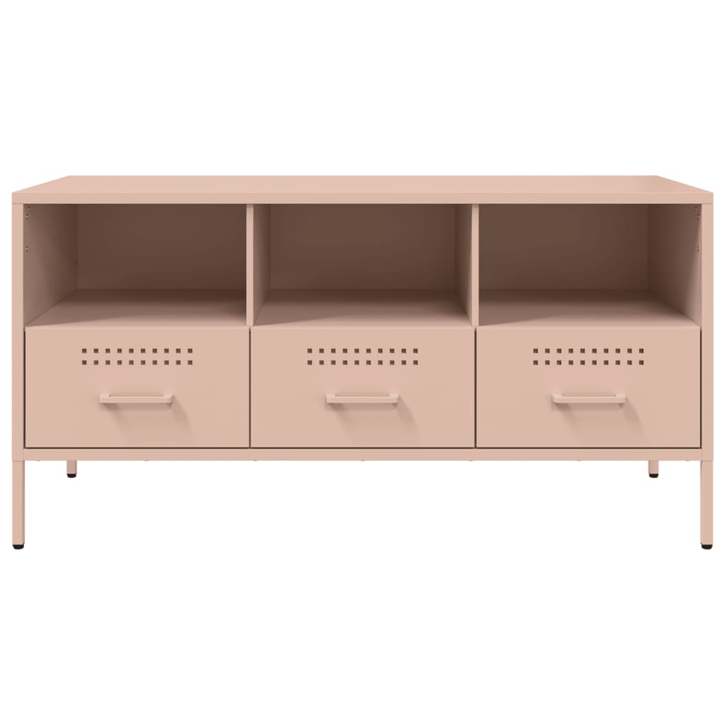 Móvel de TV 100,5x39x50,5 cm aço rosa
