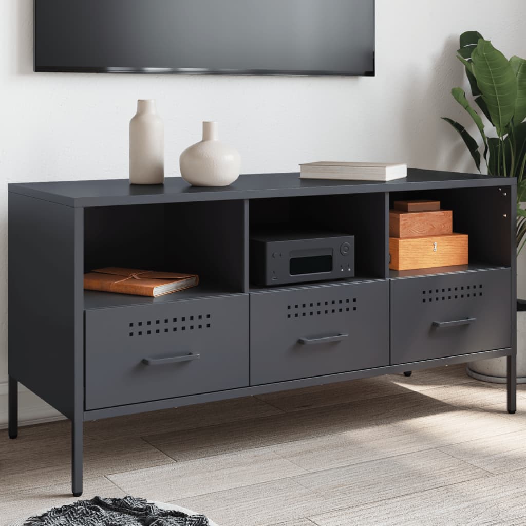 Móvel de TV 100,5x39x50,5 cm aço antracite