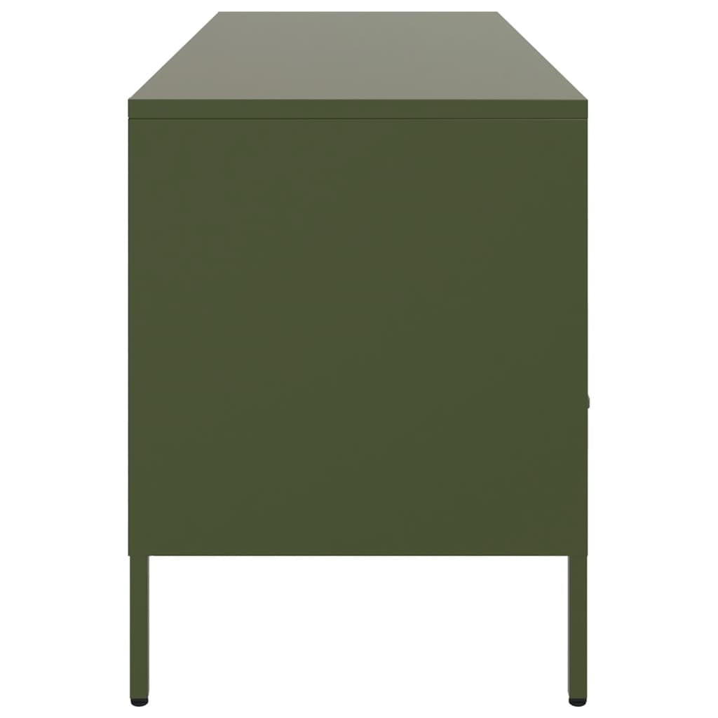 Móvel de TV 100,5x39x50,5 aço verde-azeitona