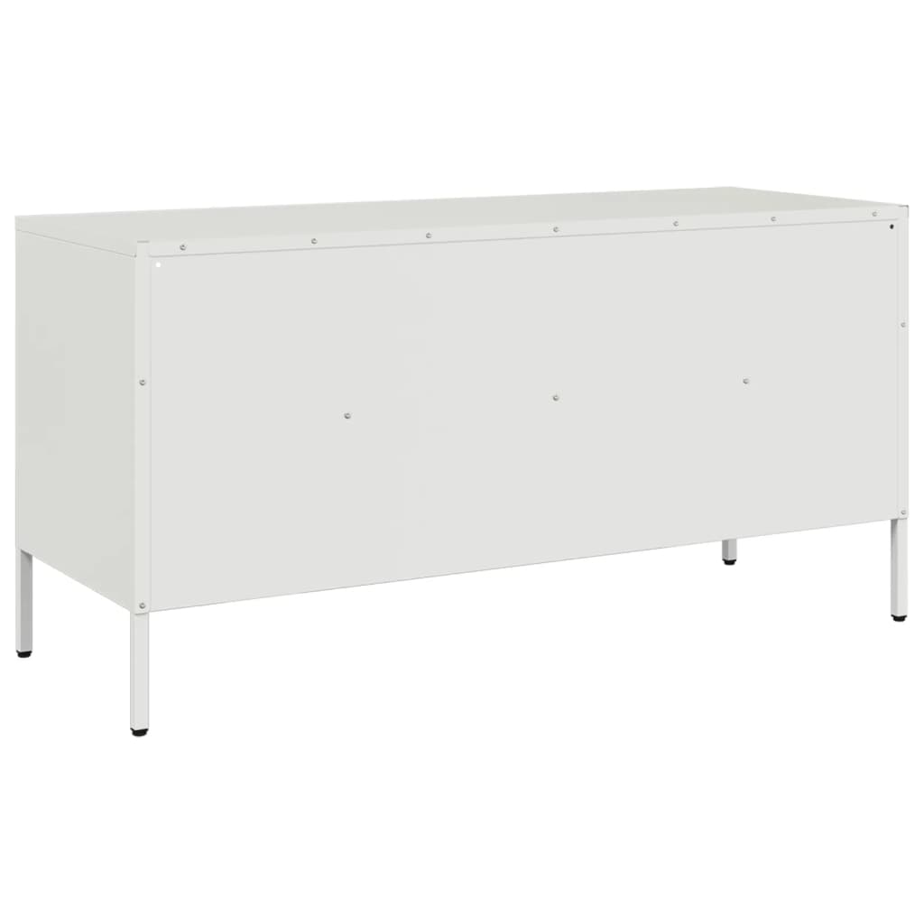 Móvel de TV 100,5x39x50,5 cm aço branco