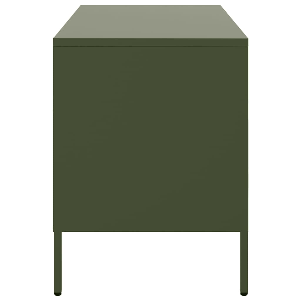 Móvel de TV 68x39x50,5 cm aço verde-azeitona