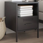 Mesa de cabeceira 36x39x50,5 cm aço preto