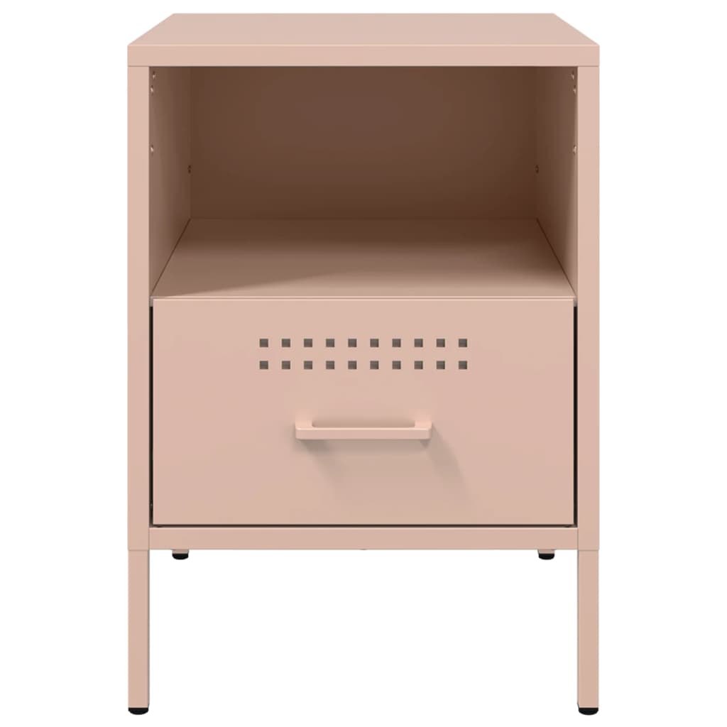 Mesa de cabeceira 36x39x50,5 cm aço rosa