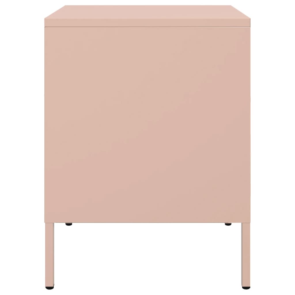 Mesa de cabeceira 36x39x50,5 cm aço rosa
