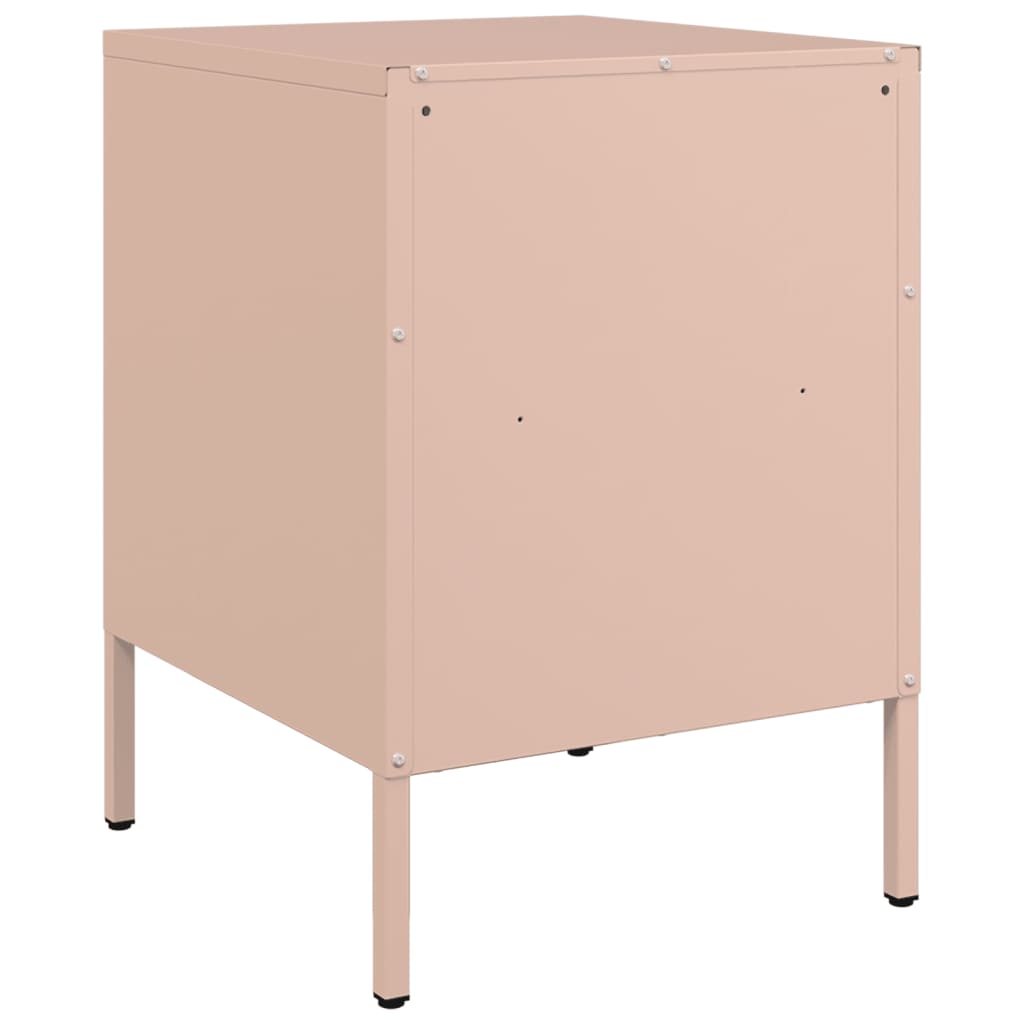 Mesa de cabeceira 36x39x50,5 cm aço rosa