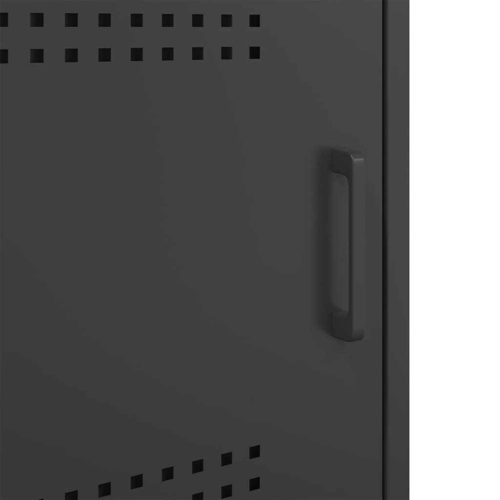 Mesa de cabeceira 36x39x68 cm aço preto