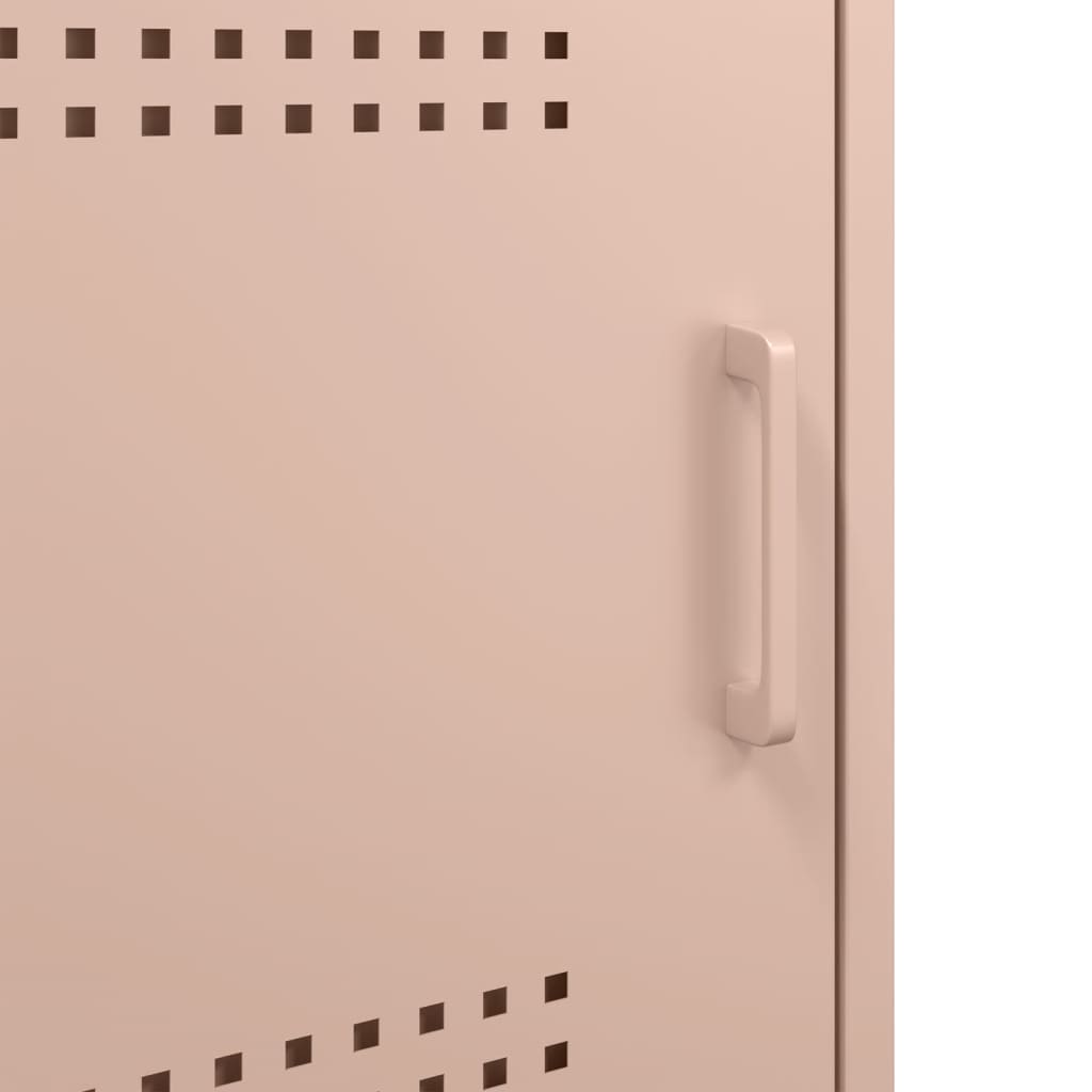 Mesa de cabeceira 36x39x68 cm aço rosa