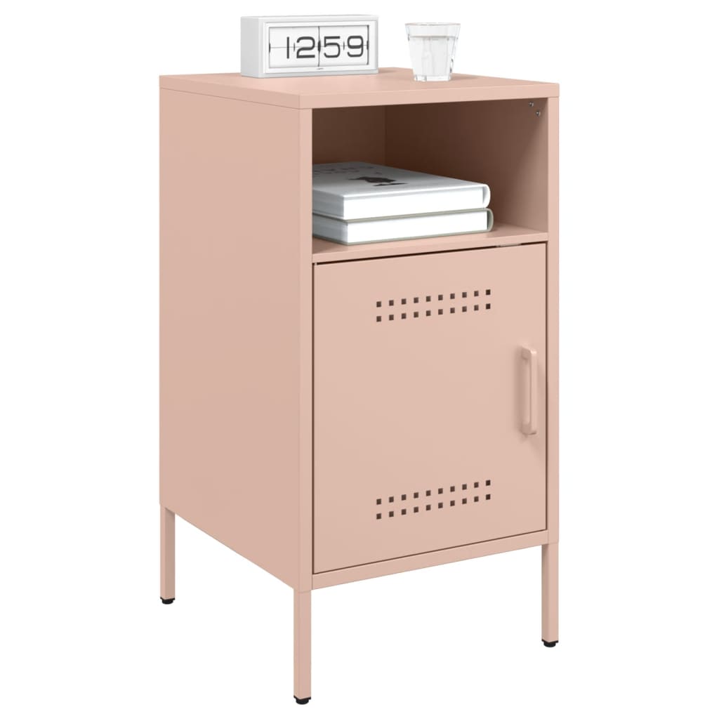 Mesa de cabeceira 36x39x68 cm aço rosa