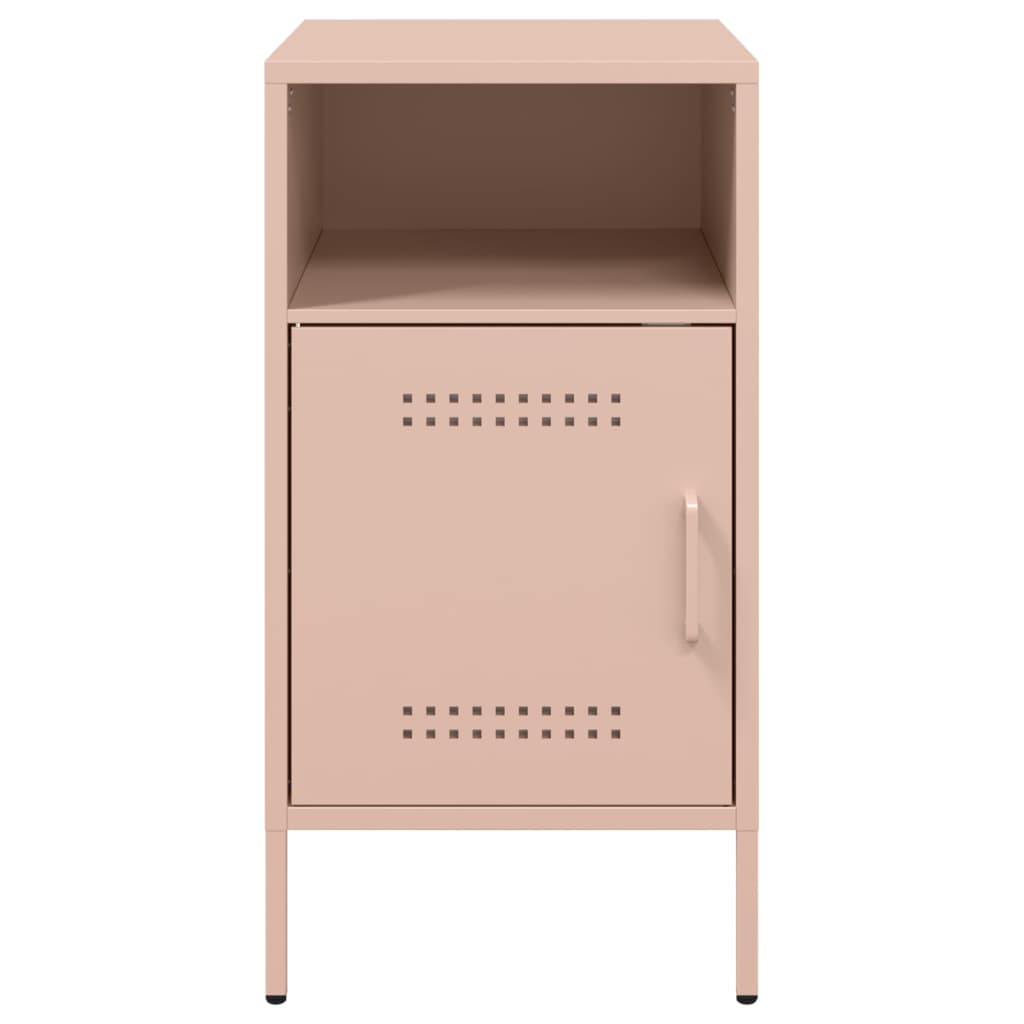Mesa de cabeceira 36x39x68 cm aço rosa