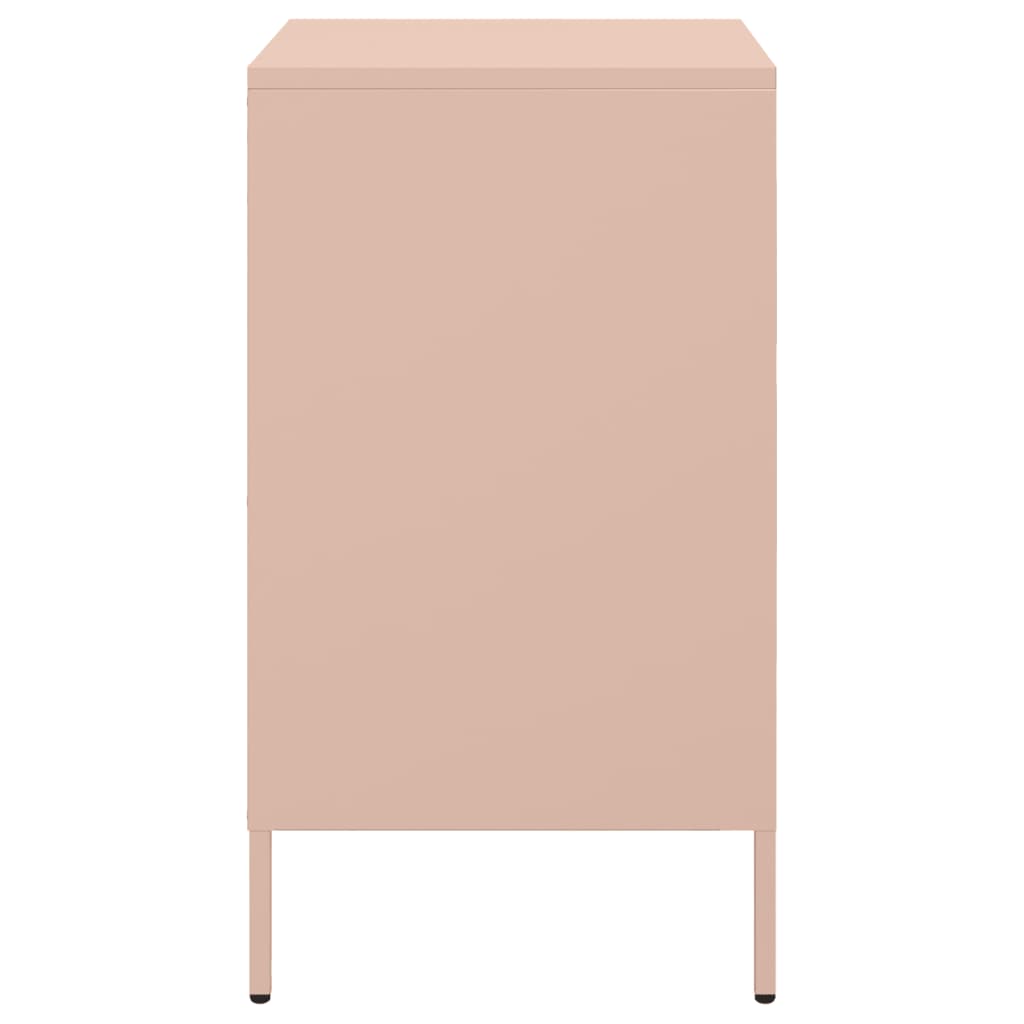 Mesa de cabeceira 36x39x68 cm aço rosa