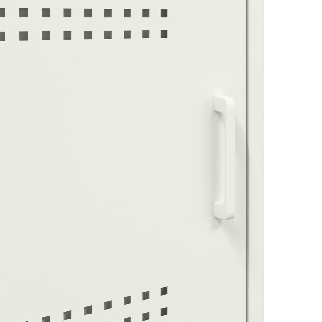 Mesa de cabeceira 36x39x68 cm aço branco
