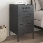 Mesa de cabeceira 36x39x68 cm aço preto