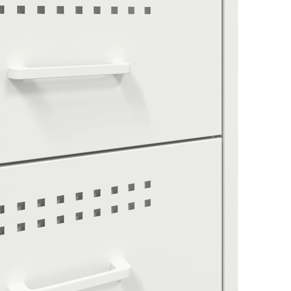 Mesa de cabeceira 36x39x68 cm aço branco