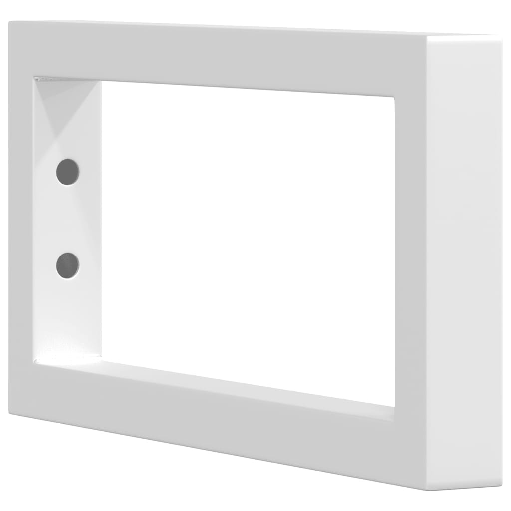 Suportes de prateleira p/ lavatório 2 pcs aço retangular branco