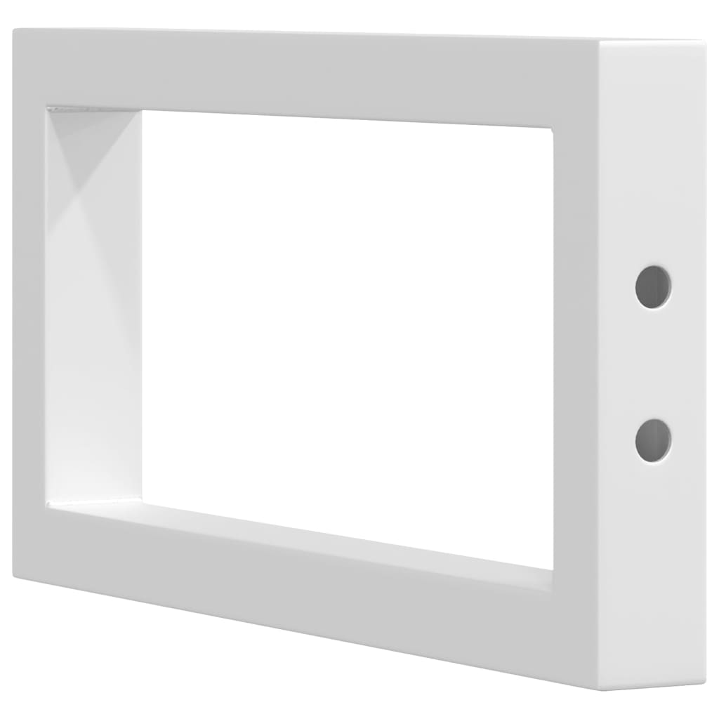 Suportes de prateleira p/ lavatório 2 pcs aço retangular branco