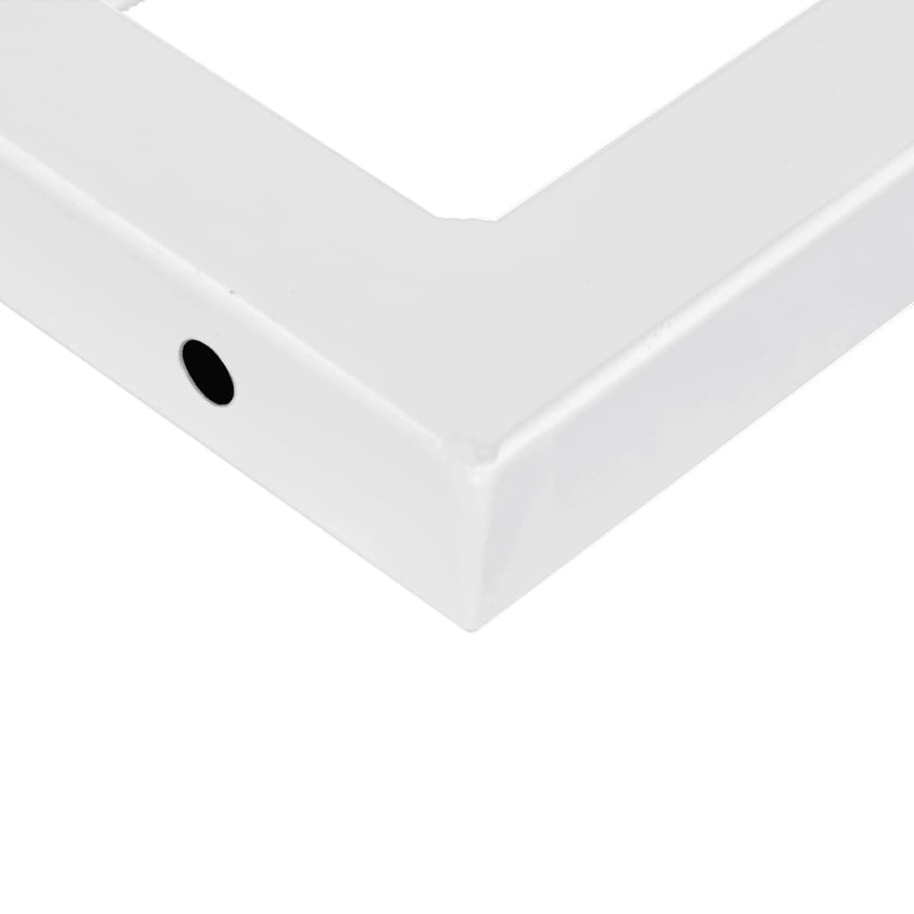 Suportes de prateleira p/ lavatório 2 pcs aço retangular branco