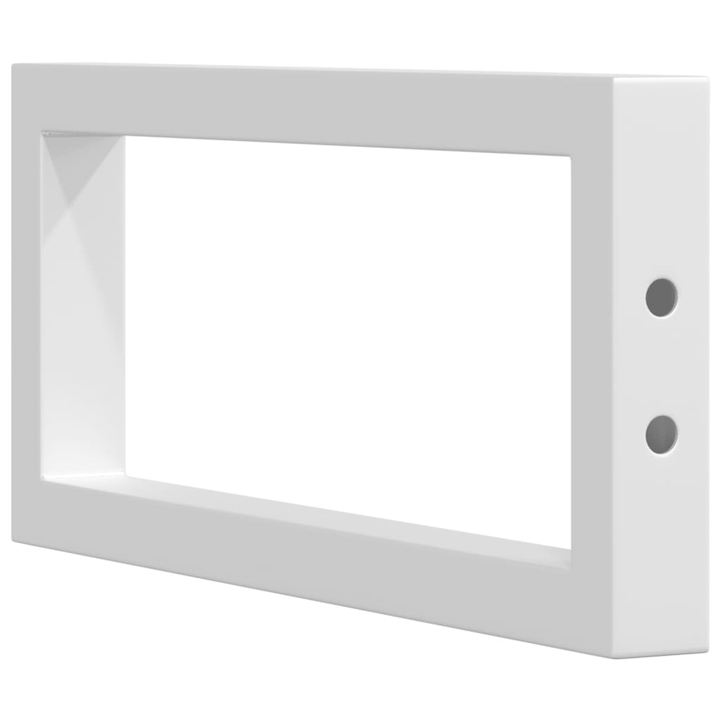 Suportes de prateleira p/ lavatório 2 pcs aço retangular branco