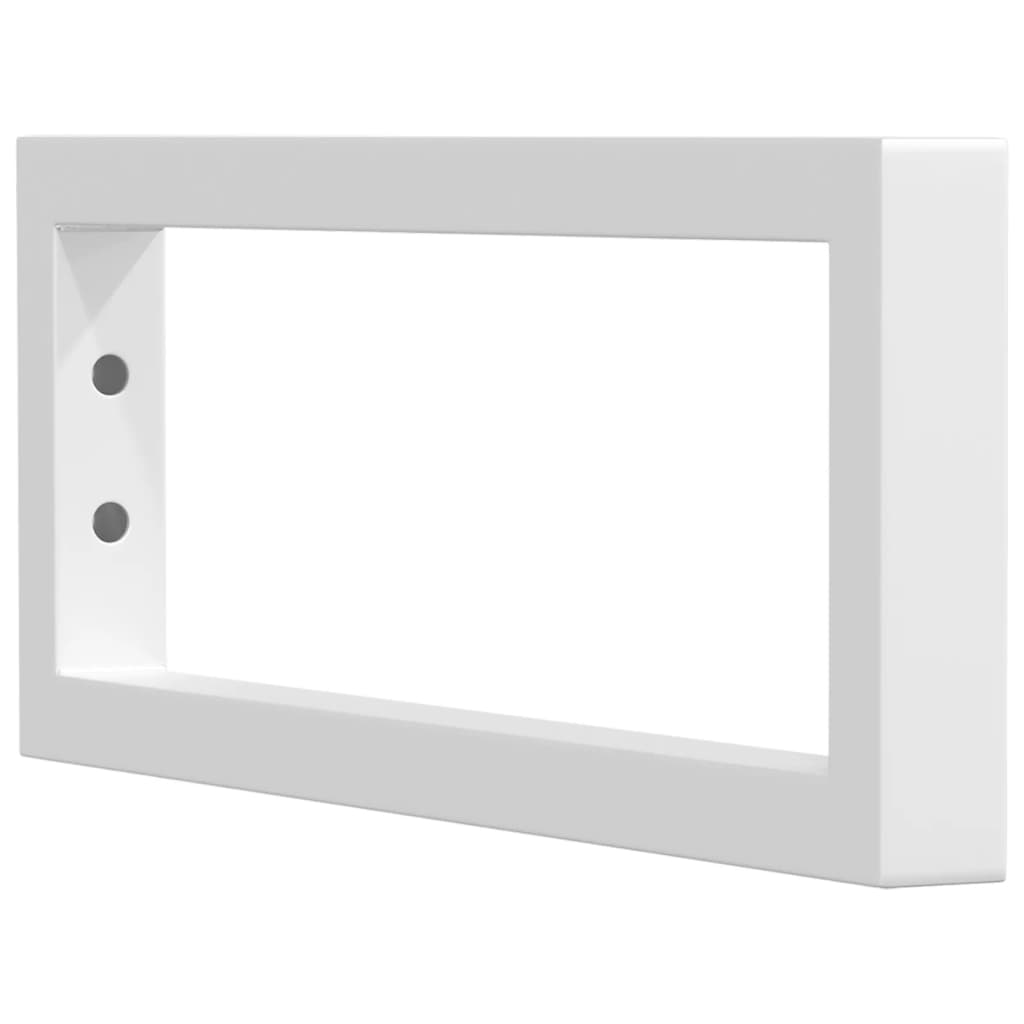 Suportes de prateleira p/ lavatório 2 pcs aço retangular branco
