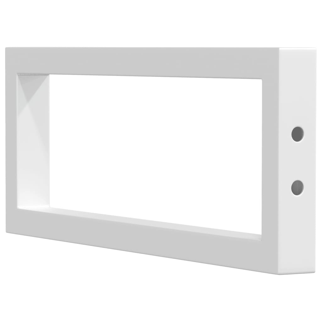 Suportes de prateleira p/ lavatório 2 pcs aço retangular branco