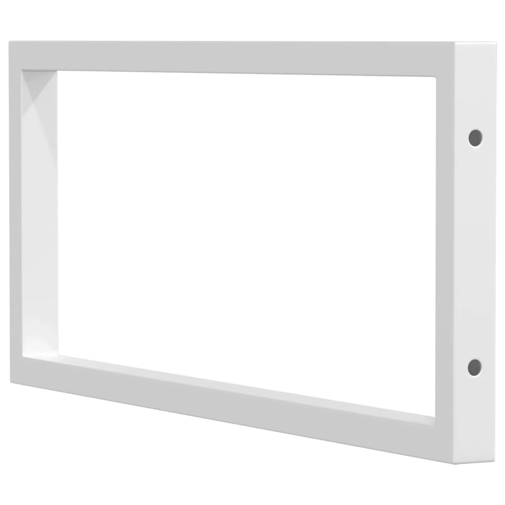 Suportes de prateleira p/ lavatório 2 pcs aço retangular branco