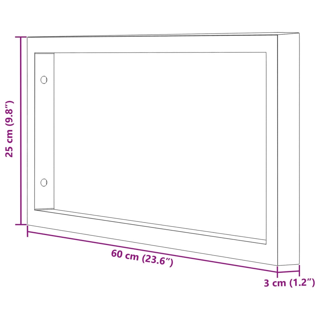 Suportes de prateleira p/ lavatório 2 pcs aço retangular branco