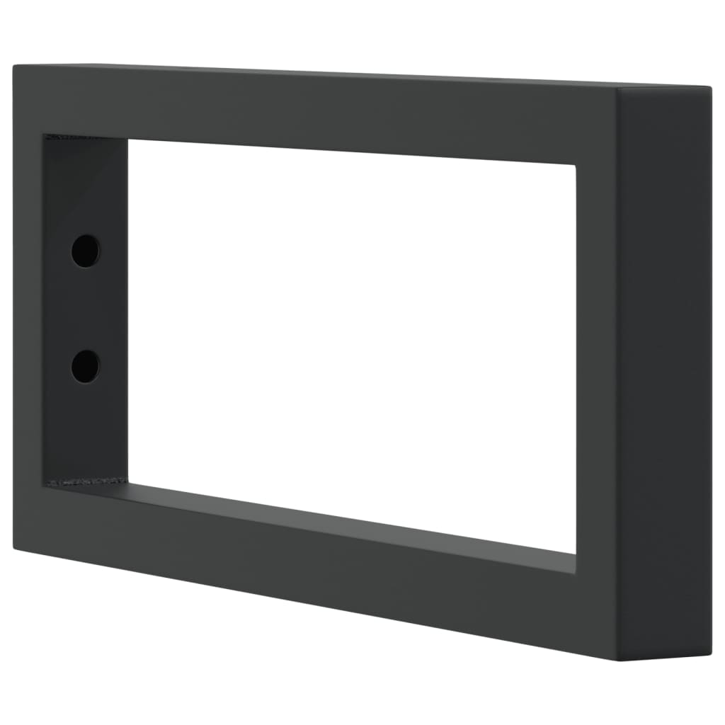 Suportes de prateleira p/ lavatório 2 pcs aço retangular preto
