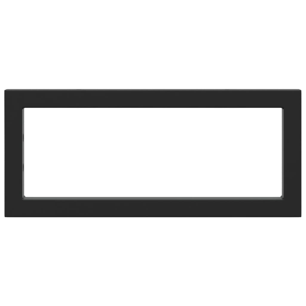 Suportes de prateleira p/ lavatório 2 pcs aço retangular preto