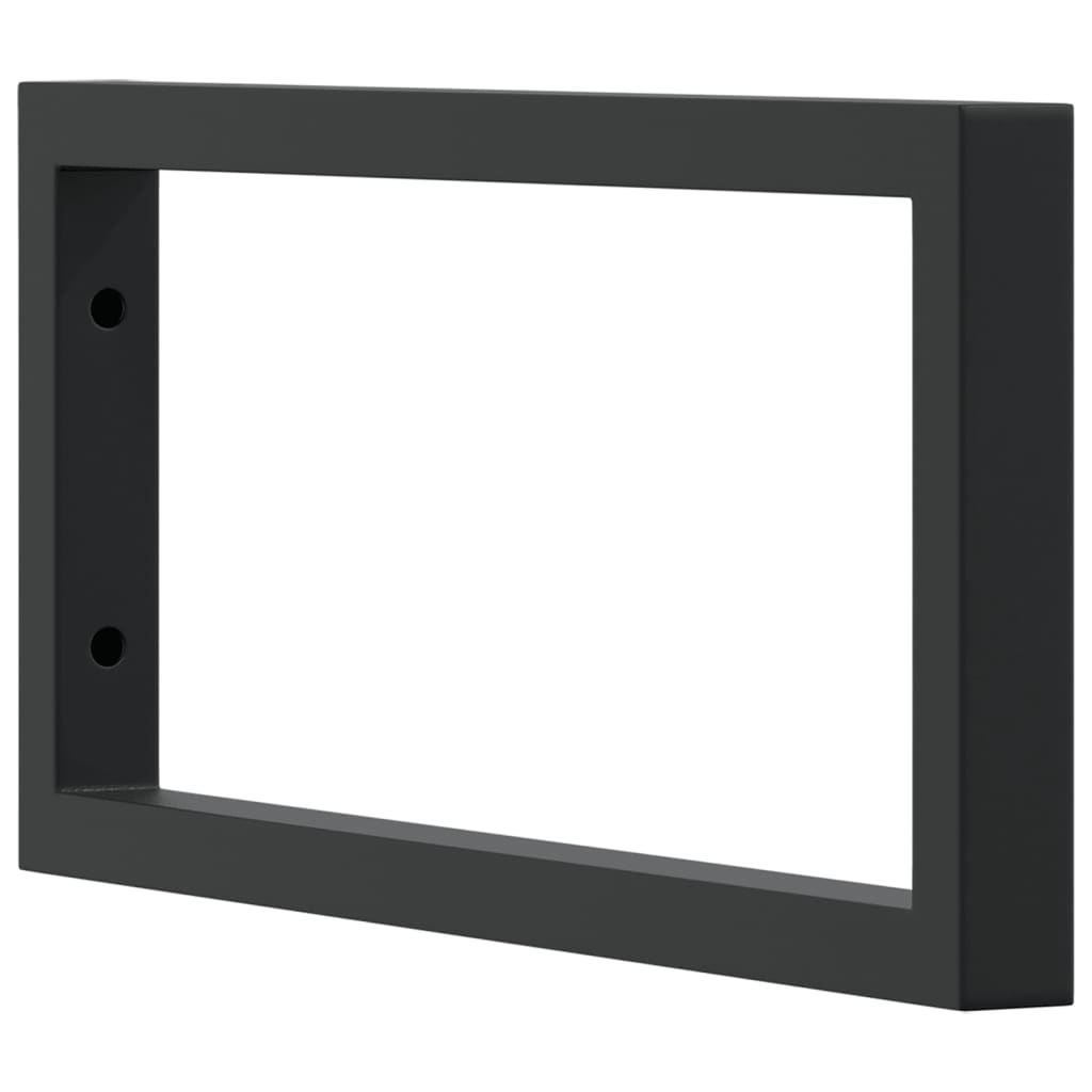 Suportes de prateleira p/ lavatório 2 pcs aço retangular preto
