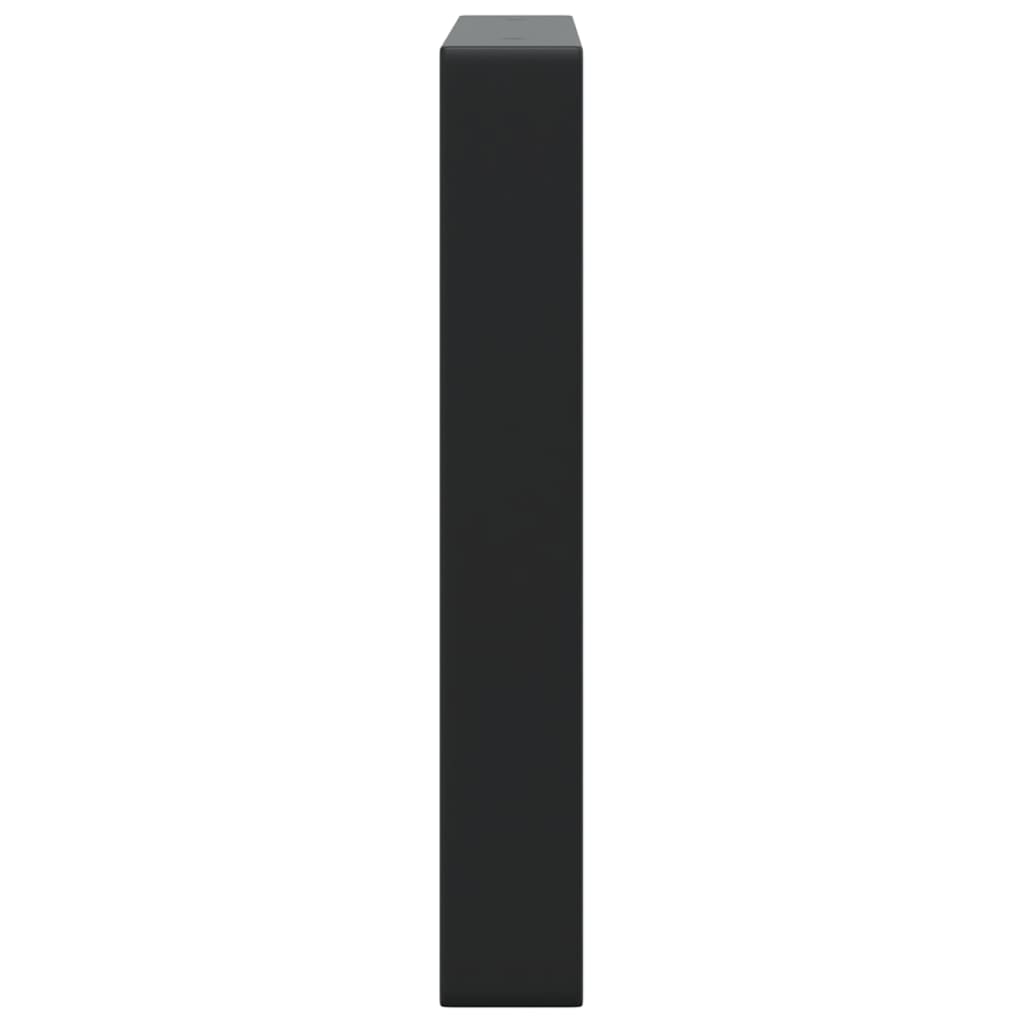 Suportes de prateleira p/ lavatório 2 pcs aço retangular preto