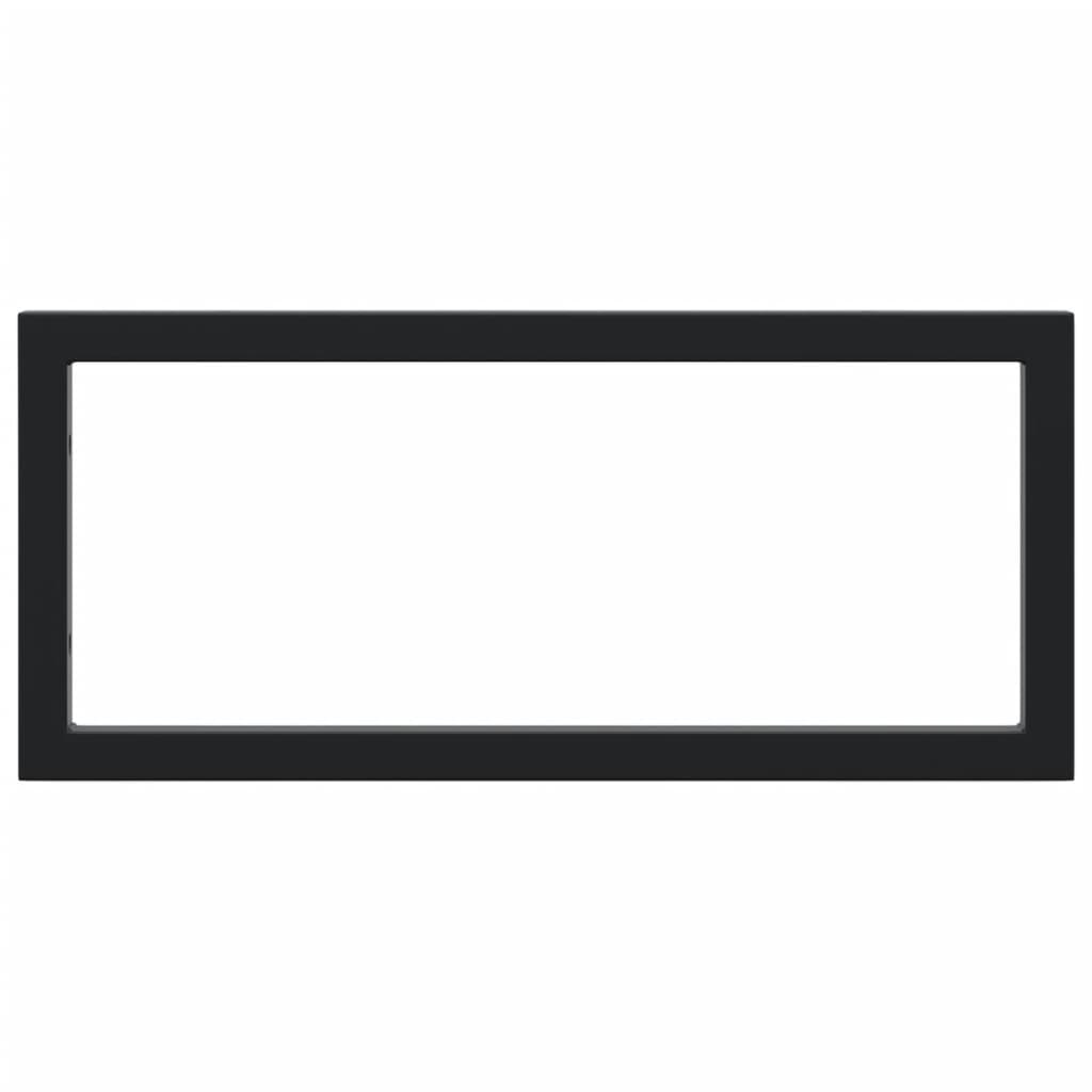 Suportes de prateleira p/ lavatório 2 pcs aço retangular preto