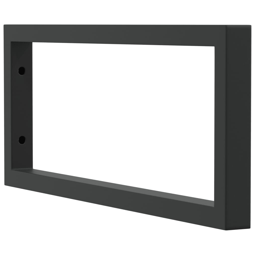 Suportes de prateleira p/ lavatório 2 pcs aço retangular preto