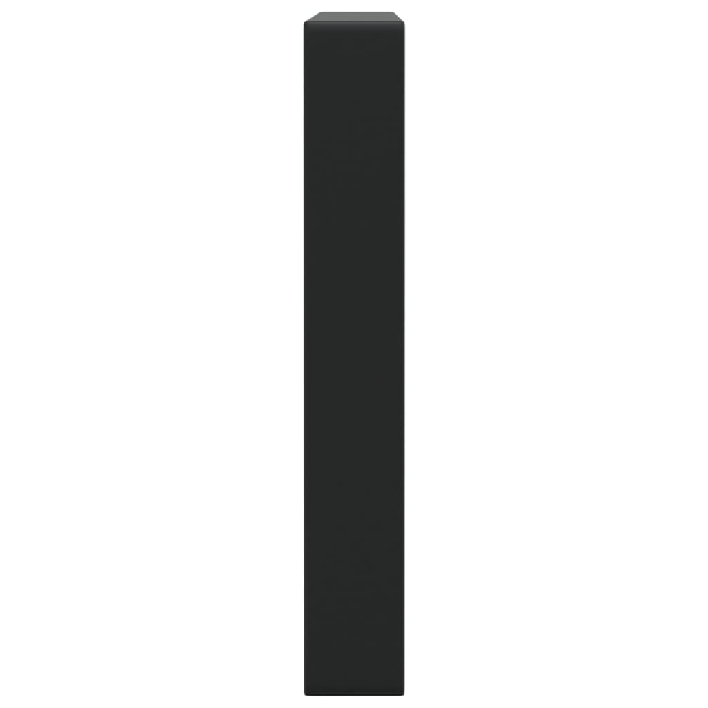 Suportes de prateleira p/ lavatório 2 pcs aço retangular preto