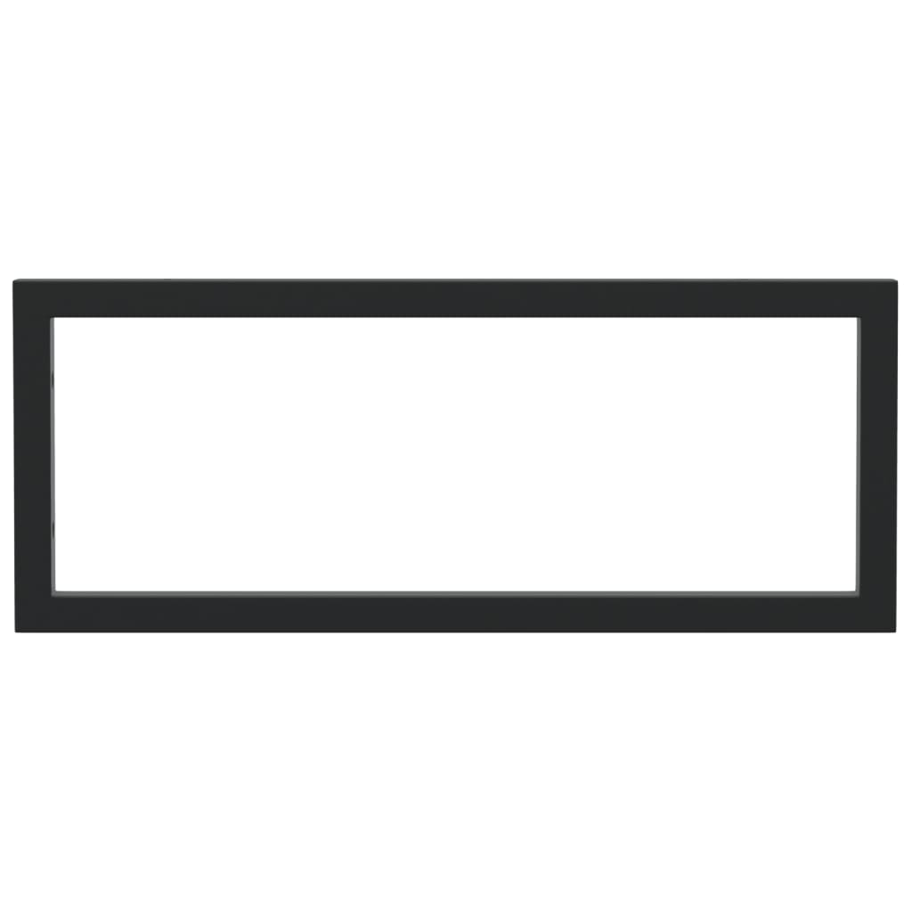 Suportes de prateleira p/ lavatório 2 pcs aço retangular preto