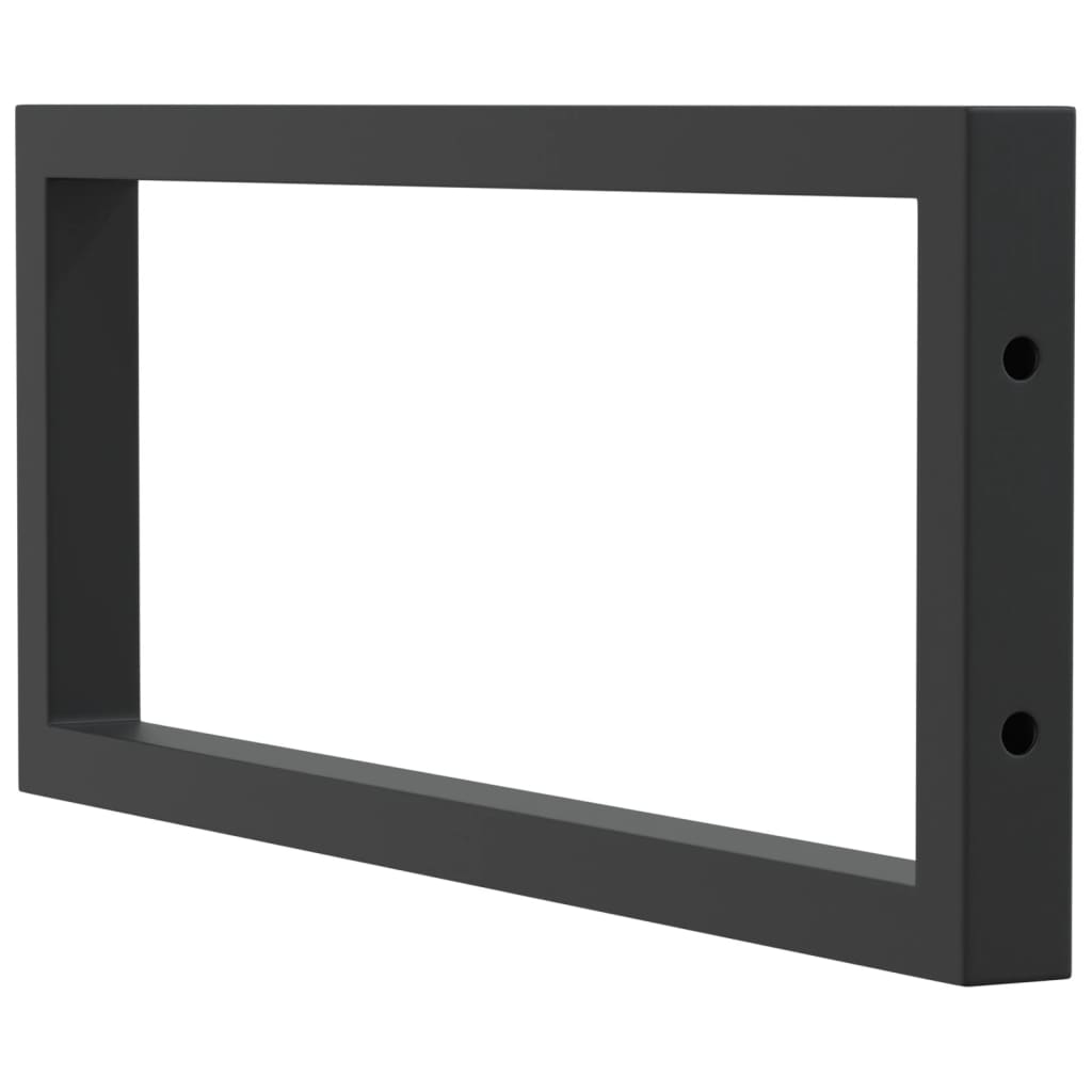 Suportes de prateleira p/ lavatório 2 pcs aço retangular preto