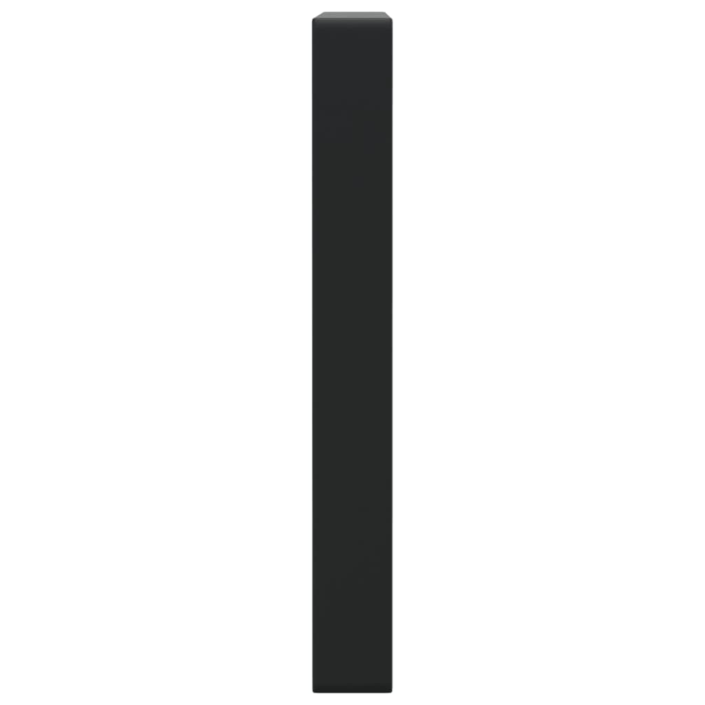Suportes de prateleira p/ lavatório 2 pcs aço retangular preto